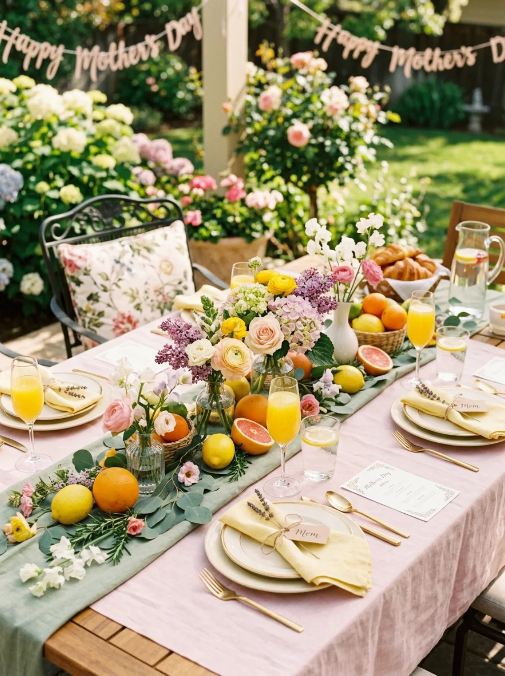 Mother's Day Brunch Table Decor