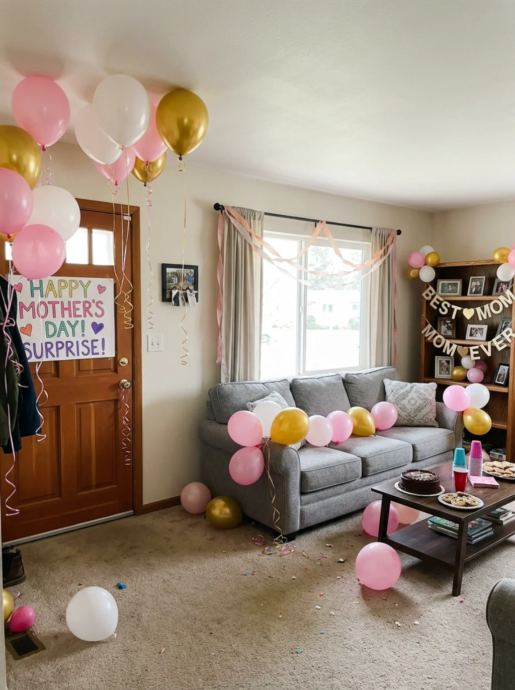 Mother's Day Room Decoration for Surprise Party