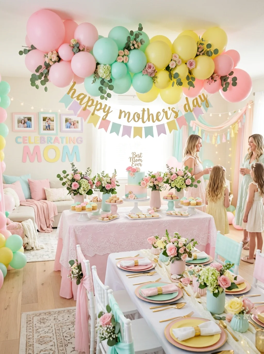 Pastel Theme Mother's Day Decor
