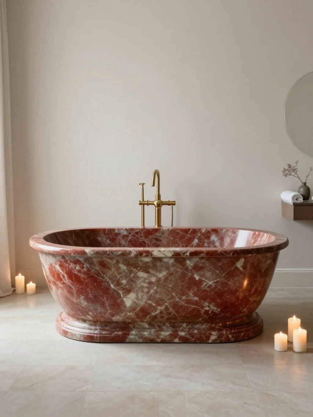 Red Marble Bathtub: Luxury Ka Naya Standard