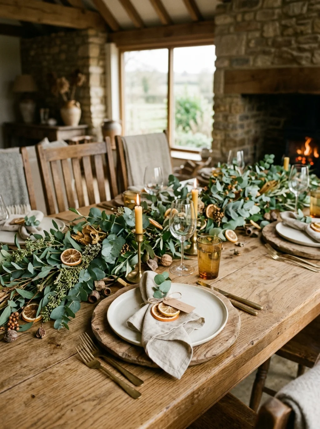 Rustic & Natural Easter Tablescape Ideas (Moss, Wood & Greenery)