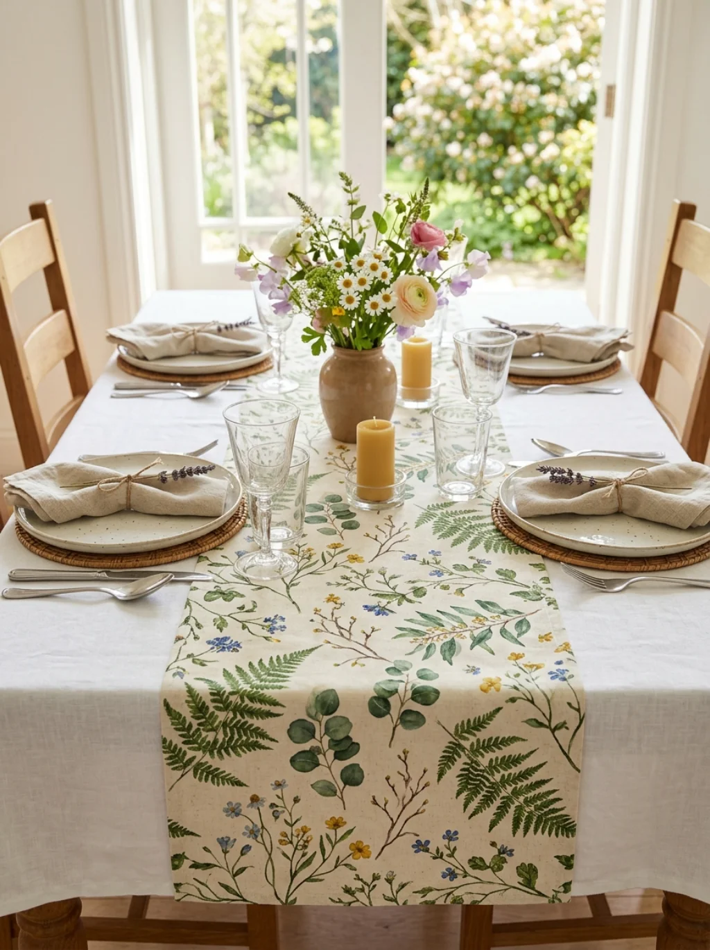 Spring Table Linens and Runner Ideas