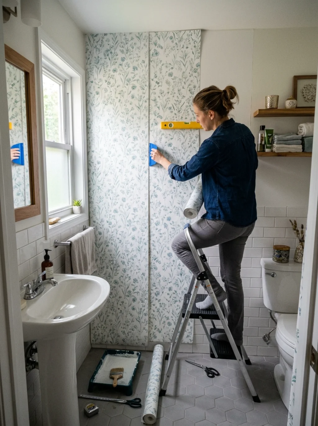 Step-by-Step Guide to Installing Powder Room Wallpaper