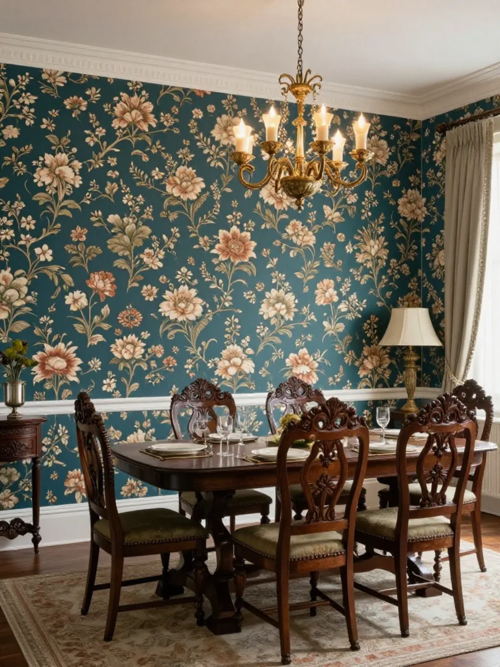 Wallpaper for Traditional Dining Rooms